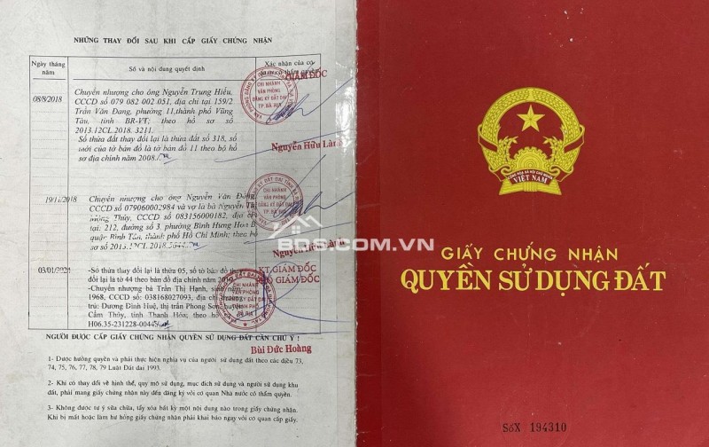 CHÍNH CHỦ CẦN BÁN GẤP LÔ ĐẤT KIM DINH BÀ RỊA TP HCM